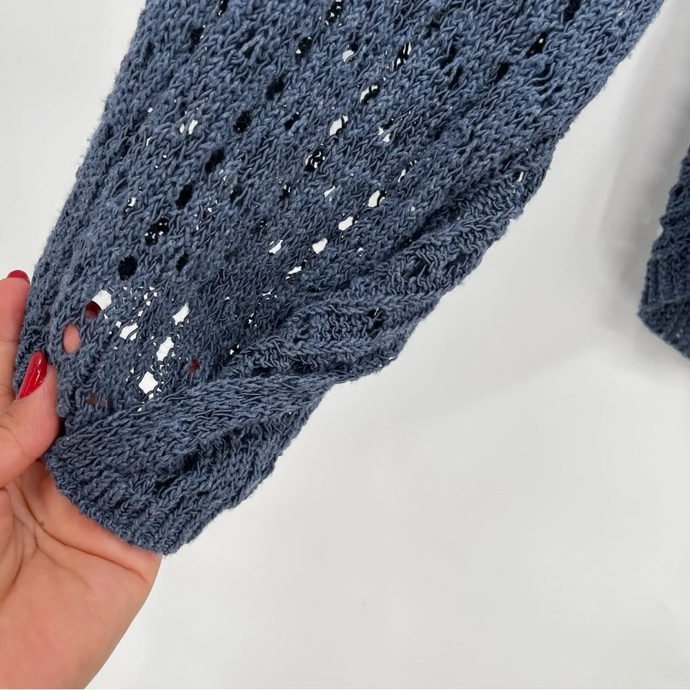 Zara Cape Sleeve Knit Top‎ sweater blue size medium